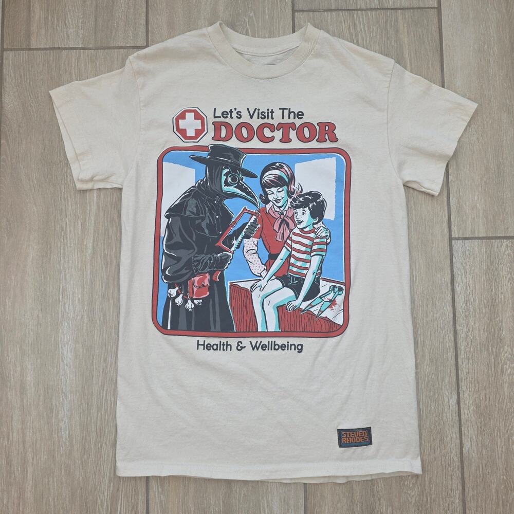Steven Rhodes Lets Visit The Doctor Plague Doctor T Shirt Mens S Horror Gothic